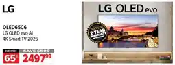2001 Audio Video OLED65C6 LG OLED evo AI 4K Smart TV 2026 65 offer