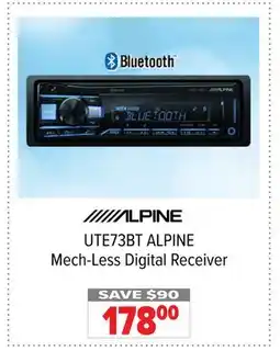 2001 Audio Video UTE73BT ALPINE Mech-Less Digital Receiver offer