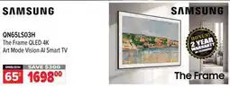 2001 Audio Video QN65LS03H SAMSUNG The Frame QLED 4K Art Mode Vision AI Smart TV offer