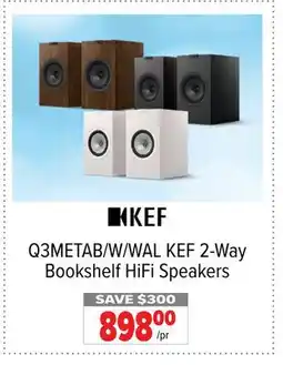 2001 Audio Video KEF Q3METAB/W/WAL KEF 2-Way Bookshelf HiFi Speakers offer