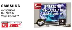 2001 Audio Video SAMSUNG QN75QN900F Neo QLED 8K Vision AI Smart TV 75 offer