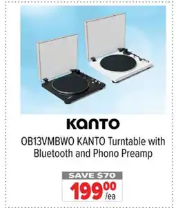 2001 Audio Video OB13VMBWO KANTO Turntable with Bluetooth and Phono Preamp offer