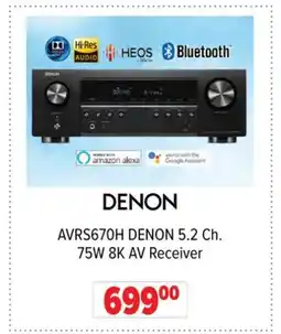 2001 Audio Video AVRS670H DENON 5.2 Ch. 75W 8K AV Receiver offer
