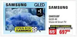 2001 Audio Video QN65Q8F 65 SAMSUNG QLED 4K Vision AI Smart TV offer