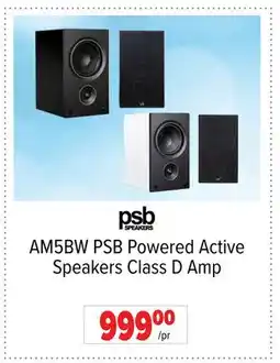 2001 Audio Video AM5BW PSB Powered Active Speakers Class D Amp offer