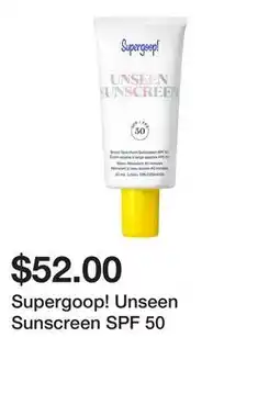 Sephora Supergoop! Unseen Sunscreen SPF 50 offer