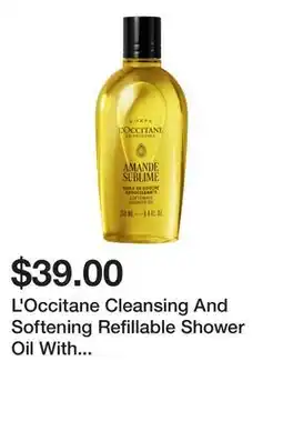 Sephora L'Occitane Cleansing And Softening Refillable Shower Oil With Almond Oil offer