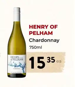 Marche Leo's HENRY OF PELHAM Chardonnay offer