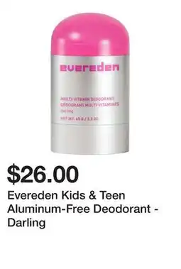 Sephora Evereden Kids & Teen Aluminum-Free Deodorant - Darling offer