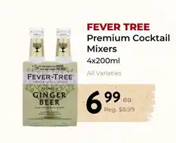Marche Leo's FEVER TREE Premium Cocktail Mixers offer