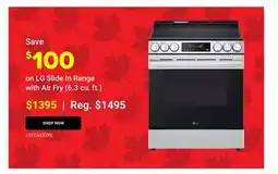 Visions Electronics LG Slide In Range with Air Fry (6.3 cu. ft.) offer