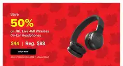 Visions Electronics JBL Live 460 Wireless On-Ear Headphones offer