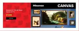 Visions Electronics Hisense 65 4K Smart Canvas Art TV offer