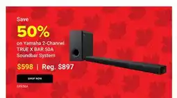 Visions Electronics Yamaha 2-Channel TRUE X BAR 50A Soundbar System offer