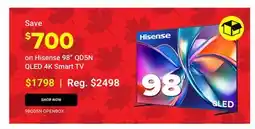 Visions Electronics Hisense 98 QD5N QLED 4K Smart TV offer