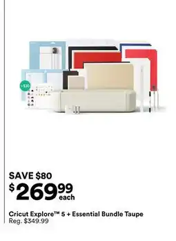 Michaels Cricut Explore 5 + Essential Bundle Taupe offer