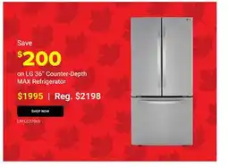 Visions Electronics LG 36 Counter-Depth MAX Refrigerator offer