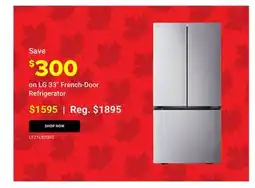 Visions Electronics LG 33 French-Door Refrigerator offer