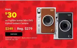 Visions Electronics Fujifilm Instax Mini EVO Hybrid Instant Camera offer
