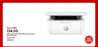 Staples HP LaserJet M140w Wireless Black & White Printer offer