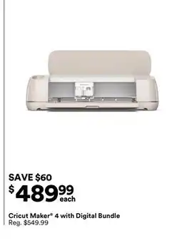 Michaels Cricut Maker 4 with Digital Bundle offer