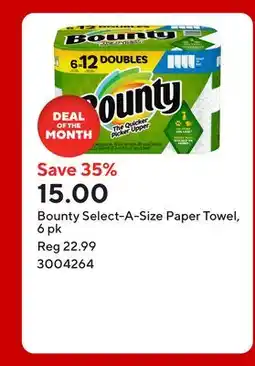 Staples Bounty Select-A-Size Paper Towel offer