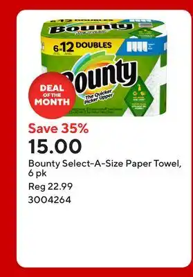 Staples Bounty Select-A-Size Paper Towel offer