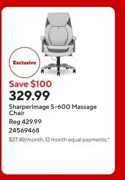 Staples SharperImage S-600 Massage Chair offer