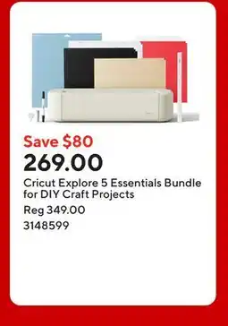 Staples Cricut Explore 5 Essentials Bundle for DIY Craft Projects offer