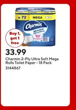 Staples Charmin 2-Ply Ultra Soft Mega Rolls Toilet Paper offer