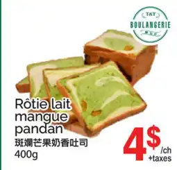 T&T Supermarket Rôtie lait mangue pandan offer
