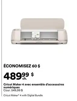Michaels Cricut Maker 4 avec ensemble d'accessoires numériques offer