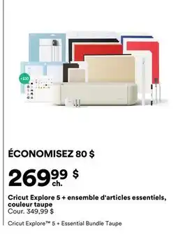 Michaels Cricut Explore 5 + ensemble d'articles essentiels, couleur taupe offer