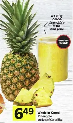 IGA Whole or Cored Pineapple offer