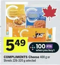 IGA Compliments Cheese or Shreds offer