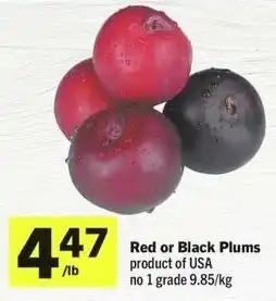 IGA Red or Black Plums offer