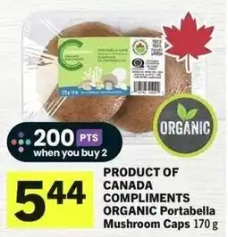 IGA Compliments Organic Portabella Mushroom Caps offer