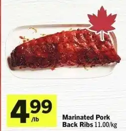IGA Marinated Pork Back Ribs offer