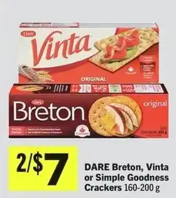 IGA Dare Breton, Vinta or Simple Goodness Crackers offer