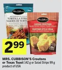 IGA Mrs. Cubbison's Croutons or Texas Toast or Salad Strips offer