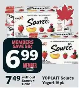 IGA Yoplait Source Yogurt offer