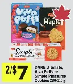 IGA Dare Ultimate, Viva Puffs or Simple Pleasures Cookies offer
