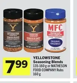 IGA Yellowstone Seasoning Blends or Matheson Food Company Rubs offer