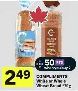 IGA Compliments White or Whole Wheat Bread offer