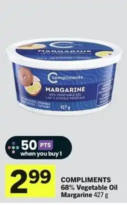 IGA Compliments 68% Vegetable Oil Margarine offer