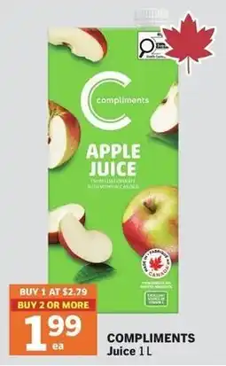 IGA Compliments Juice offer