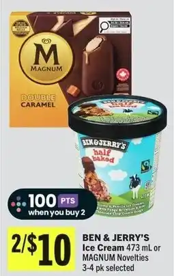 IGA Ben & Jerry's Ice Cream or Magnum Novelties offer