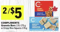 IGA Compliments Granola Bars or Crispy Rice Squares offer