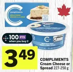 IGA Compliments Cream Cheese or Spread offer