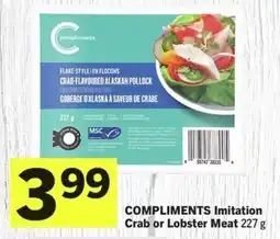 IGA Compliments Imitation Crab or Lobster Meat offer